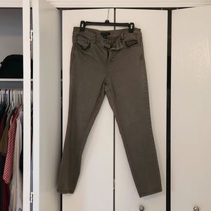Army green ann Taylor skinny jeans size 12